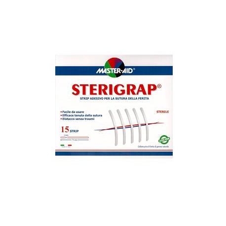 Pietrasanta Pharma Cerotto Per Sutura Master-aid Sterigrap 7,5x0,3 15 Pezzi