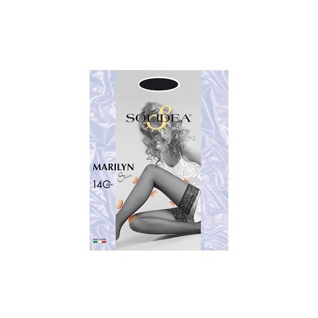 Solidea By Calzificio Pinelli Marilyn 140 Sheer Calza Autoreggente Nero 2