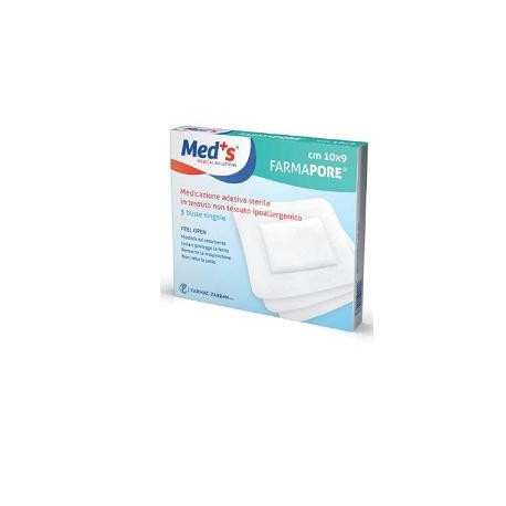 Farmac-zabban Meds Pore Medicazione Adesiva 5x7cm 5 Pezzi