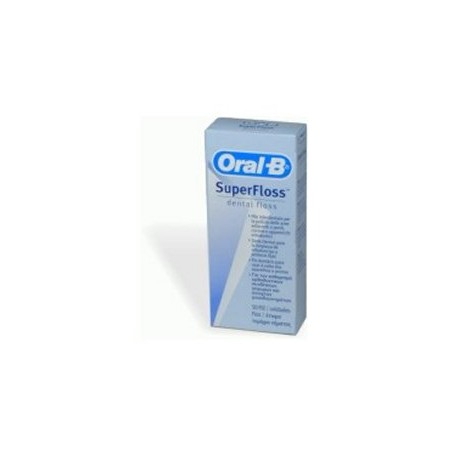 Procter & Gamble Filo Interdentale Oral B Superfloss Estremita' Rigida + Filo Spugnoso + Filo Standard 50 Pezzi Pretagliati