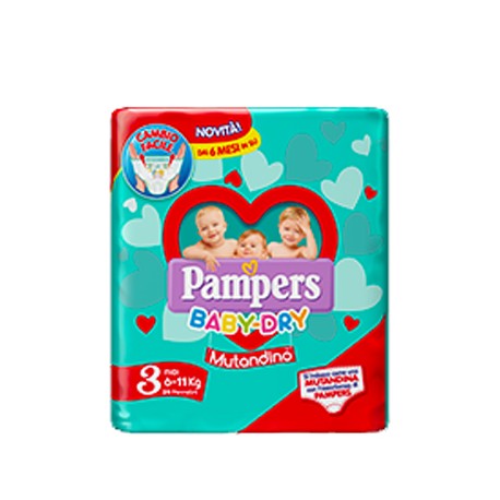 Fater Pampers Baby Dry Mutandina Midi Small Pack 19 Pezzi