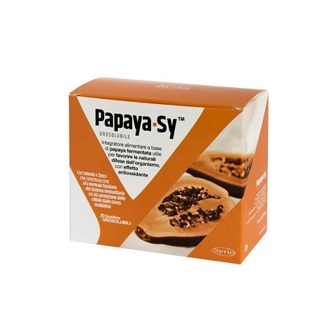 Syrio Papaya-sy 20 Bustine 92 G Polvere Orosolubile