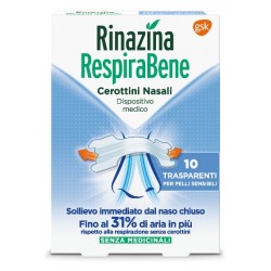 Glaxosmithkline C. Health. Rinazina Respirabene Cerotti Nasali Trasparenti Carton 10 Pezzi