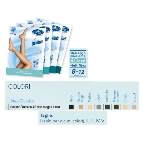 Desa Pharma Sauber Collant 40 Denari Colore Medio Maglia Liscia 2 Linea Classica