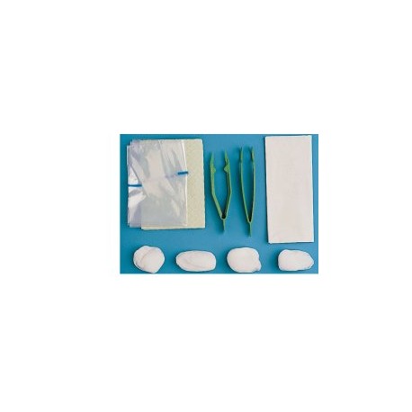 Farmacare Set Per Medicazione Medium Contenente Pinza Ad Anelli, Pinza Anatomica, 4 Tamponi, Sacchetto Di Carta Per Residui, Tel