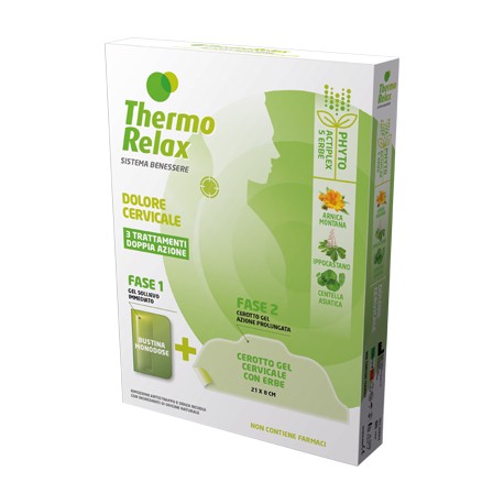 Alsipharma Thermorelax Phyto Gel Dolore Cervicale Fase 1 Gel Sollievo Immediato E Fase 2 Cerotto Gel Cervicale Con Erbe 3 Pezzi