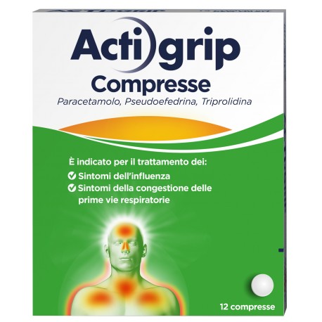 Johnson & Johnson Actigrip 12 Compresse 2,5+60+500mg