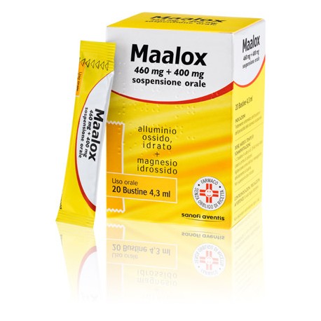 Maalox Sospensione Orale 20 Buste 460 mg + 400 mg