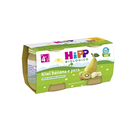 Hipp Italia Hipp Bio Omogeneizzato Kiwi Banana Pera 100% 2x80 G