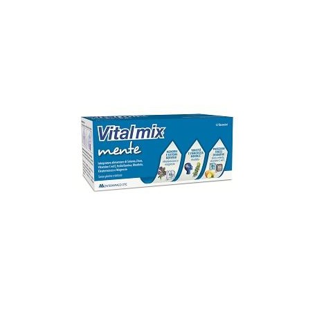 OFFERTA 1+1 Omaggio Vitalmix Mente 12 Flaconcini Integratore Multivitaminico