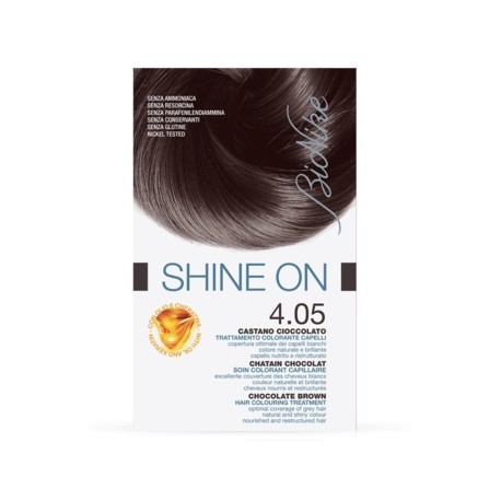 BIONIKE SHINE ON TRATTAMENTO COLORANTE CAPELLI CASTANO CIOCCOLATO 4.05