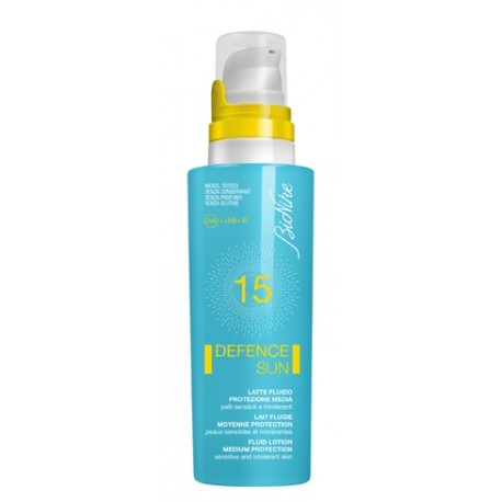 Bionike Defence Sun Spf 15+ Latte Solare Fluido Pelli Sensibili Intolleranti 125ml