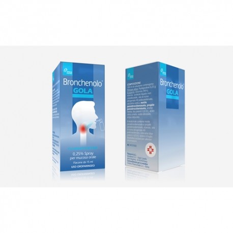 BRONCHENOLO GOLA*spray mucosa os 15 ml 0,25%