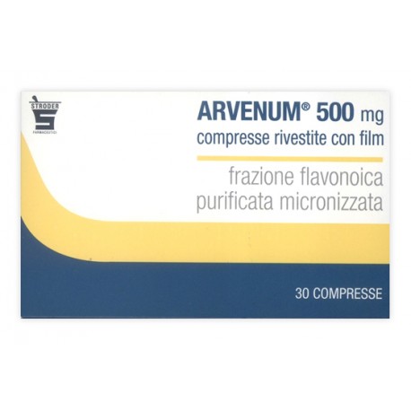 Arvenum 30 Compresse Rivestite 500 mg Venotonico Vasoprotettore