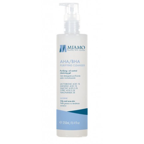 Miamo Acnever AHA/BHA Purifying Cleanser Gel Detergente Purificante Sebo-Normalizzante 250ml