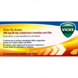 VICKS FLU ACTION*12 cpr riv 200 mg + 30 mg