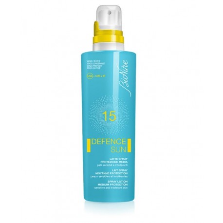 Bionike Defence Sun Spf15+ Latte Solare Spray Pelli Sensibili Intolleranti 200ml