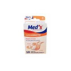 Farmac-zabban Cerotto Meds Strips Tela Ipoallergenico Elasticizzato Assortiti 10 Pezzi