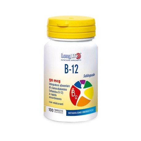 LONGLIFE B12 50MCG SUBLINGUALE 100 TAVOLETTE