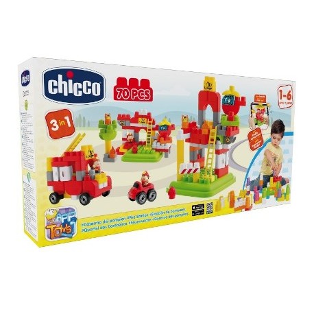 Chicco Gioco Costruz Pompier 70 Pezzi