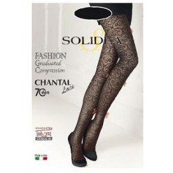 Solidea By Calzificio Pinelli Chantal 70 Lace Nero 4-l