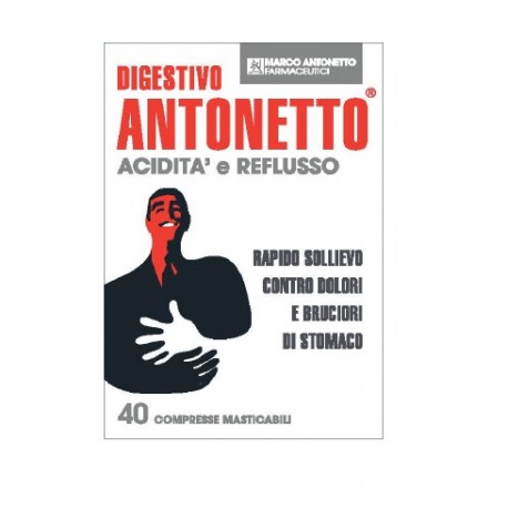 Chiesi Farmaceutici Digestivo Antonetto Acidita' E Reflusso 40 Compresse Masticabili