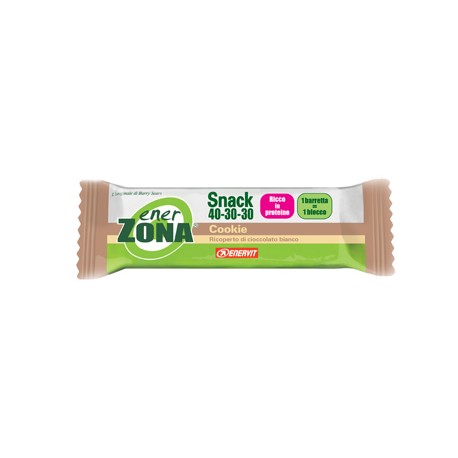 Enervit Enerzona Snack Cookie 1 Barretta Ricoperta Di Cioccolato Bianco 23 G